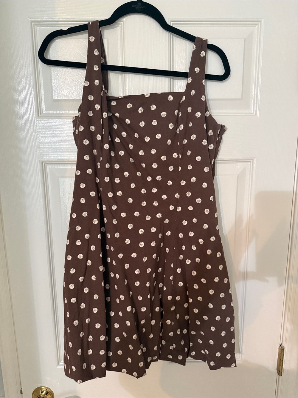 Abercrombie & Fitch Brown Mini Dress with White Polka Dots